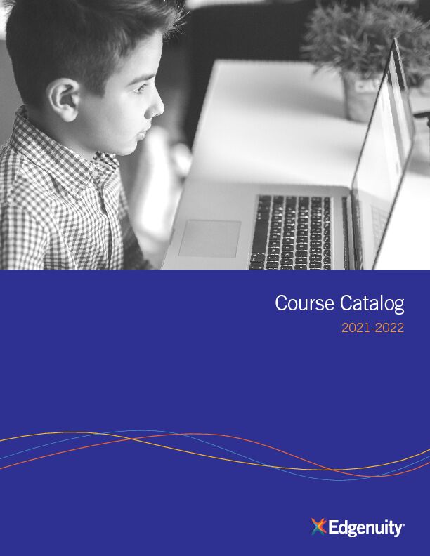 Edgenuity Course Catalog - 2022