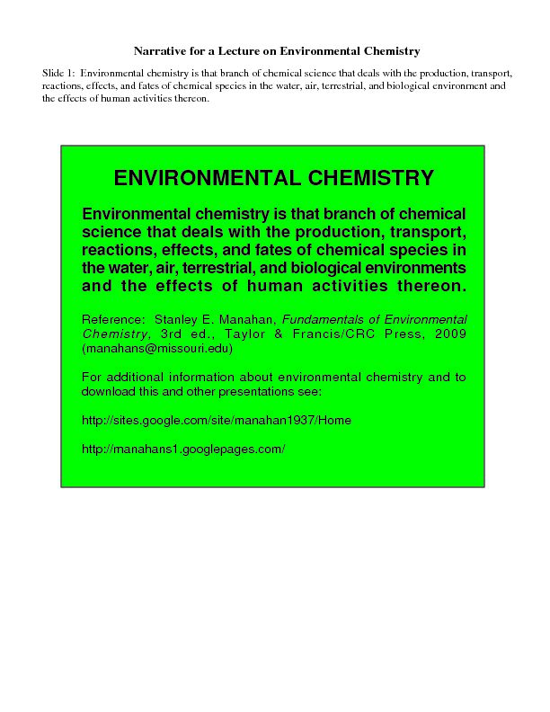 [PDF] ENVIRONMENTAL CHEMISTRY