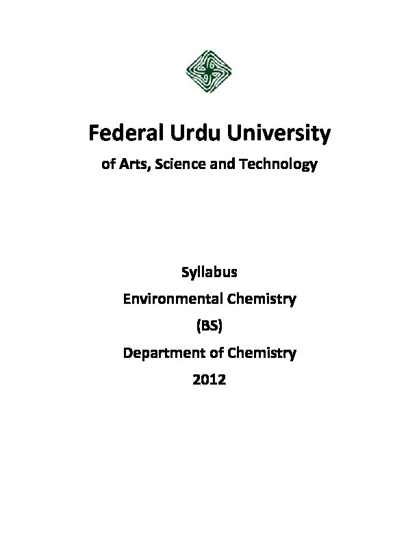 [PDF] Federal Urdu University - Department of Chemistry  FUUAST