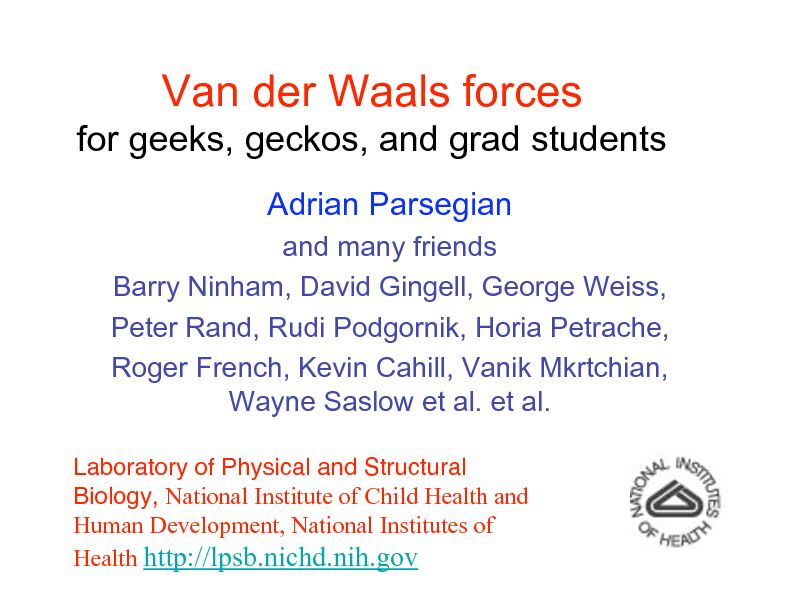 [PDF] Van der Waals forces - KITP Online Talks