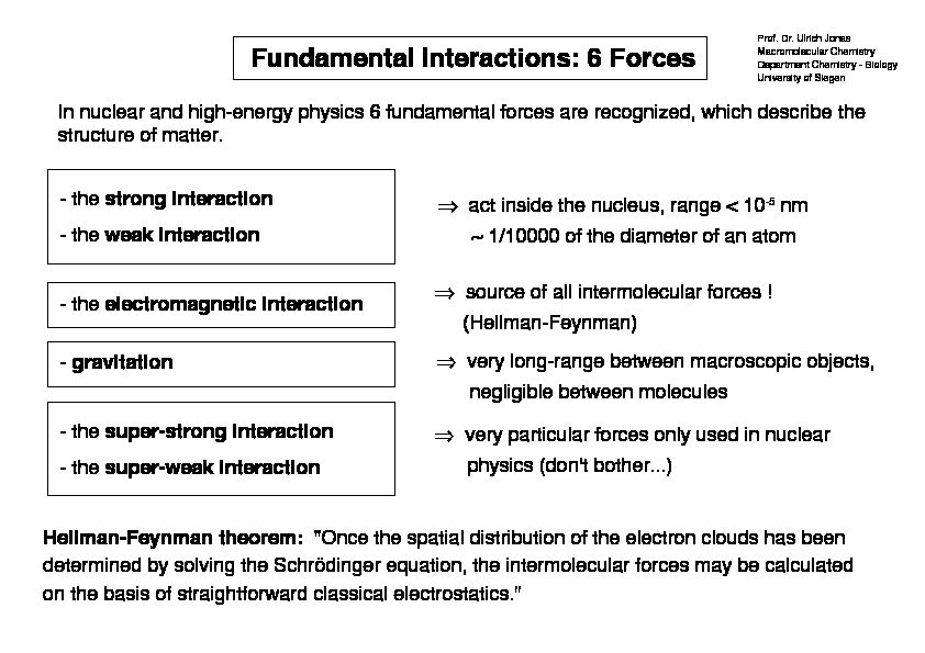 [PDF] Fundamental Interactions: 6 Forces - Department Chemie und Biologie