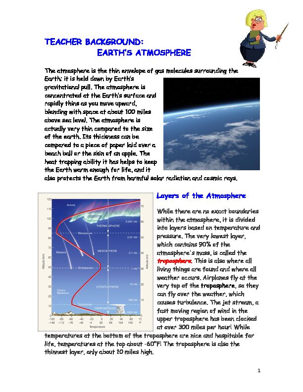 [PDF] TEACHER BACKGROUND: EARTHS ATMOSPHERE