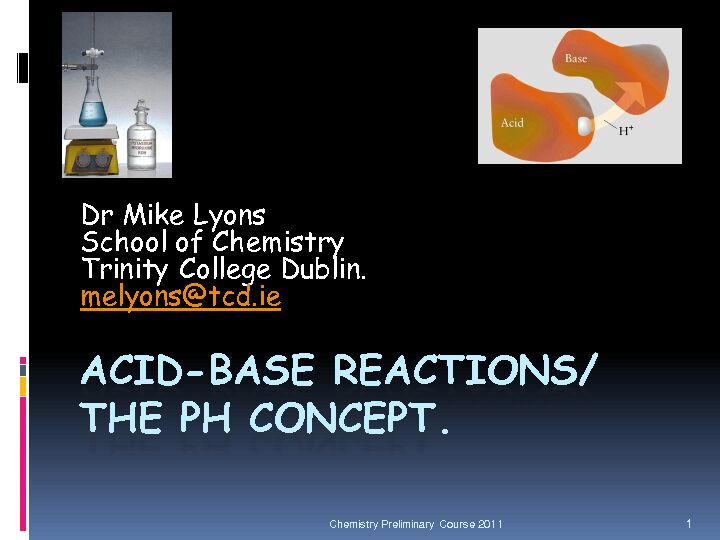 [PDF] ACID-BASE REACTIONS/ THE PH CONCEPT