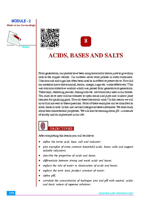 [PDF] 8 ACIDS, BASES AND SALTS - NIOS