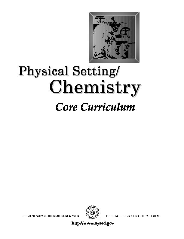 [PDF] Physical Setting/Chemistry Core Curriculum