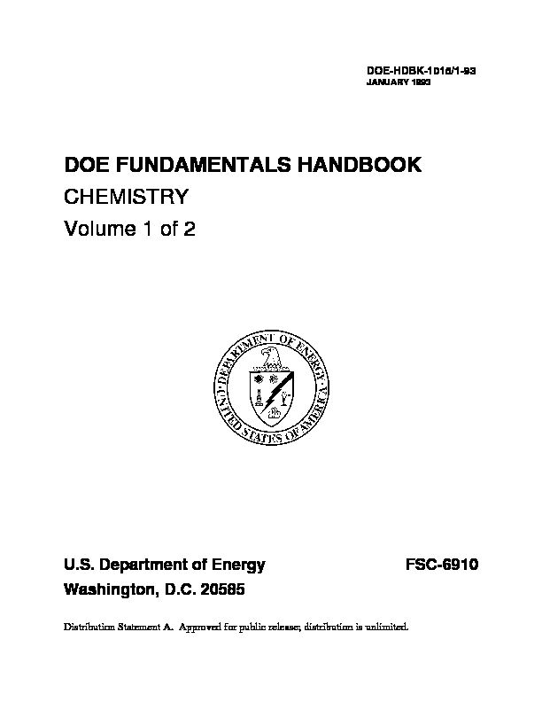 [PDF] DOE Fundamentals Handbook Chemistry Volume 1 of 2
