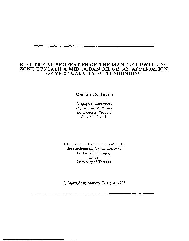 [PDF] ELECTRICAL PROPERTIES OF THE MANTLE UPWELLING ZONE