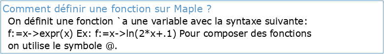 Domaine de définition Maple