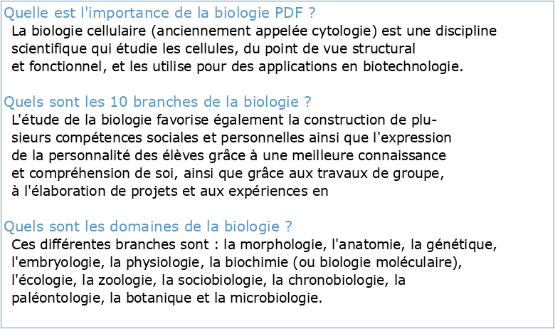 Domaine de la biologie pdf download