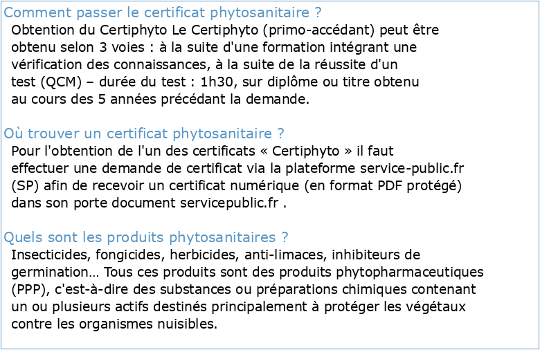 GUIDE PHYTOSANITAIRE