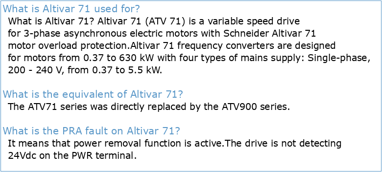 Altivar 61/71 Adjustable Speed Drives