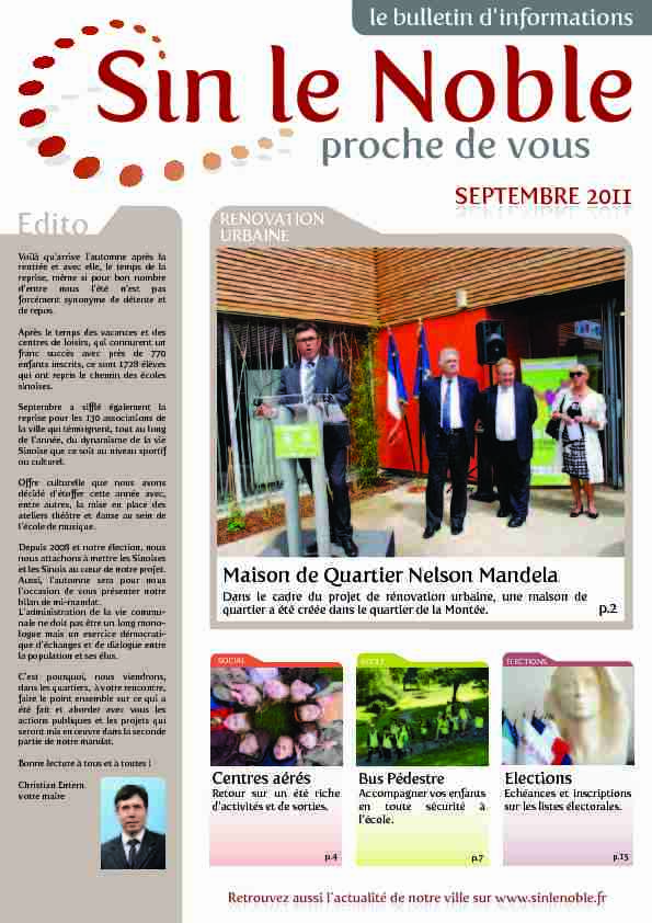 Bulletin municipal septembre 2011