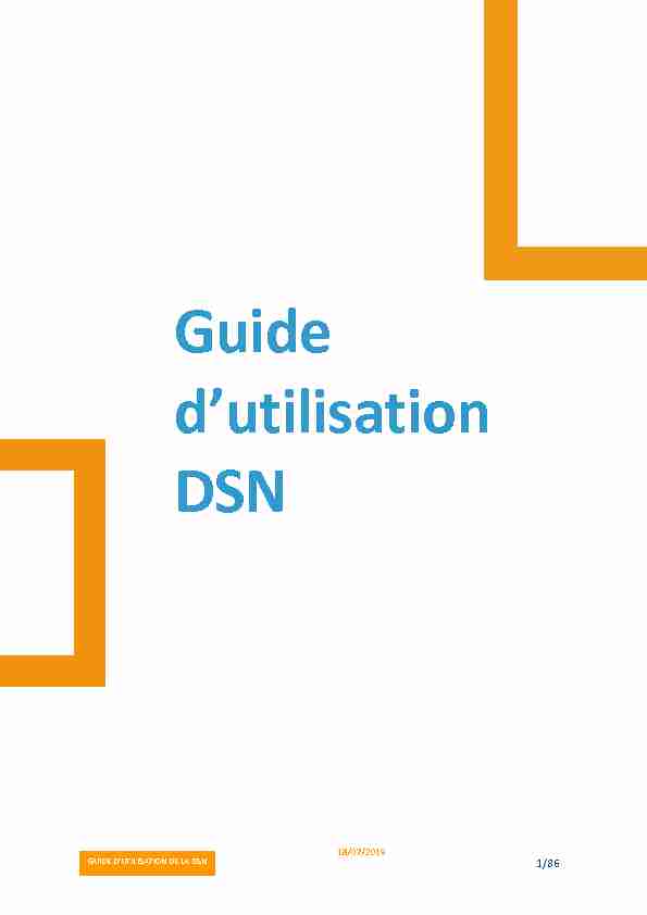 Guide dutilisation de la DSN
