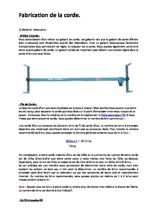 [PDF] Fabrication de la corde