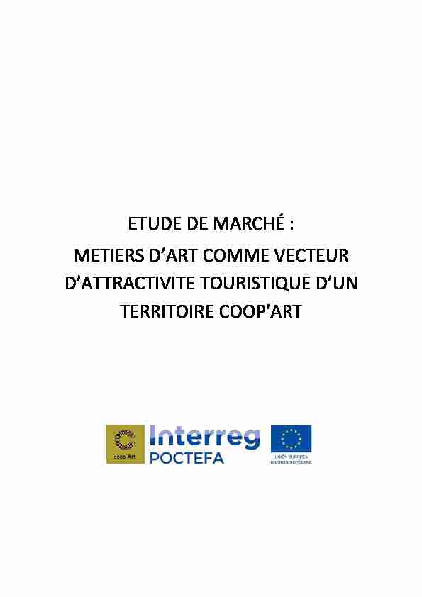 [PDF] ETUDE DE MARCHÉ : METIERS DART COMME  - Coopart