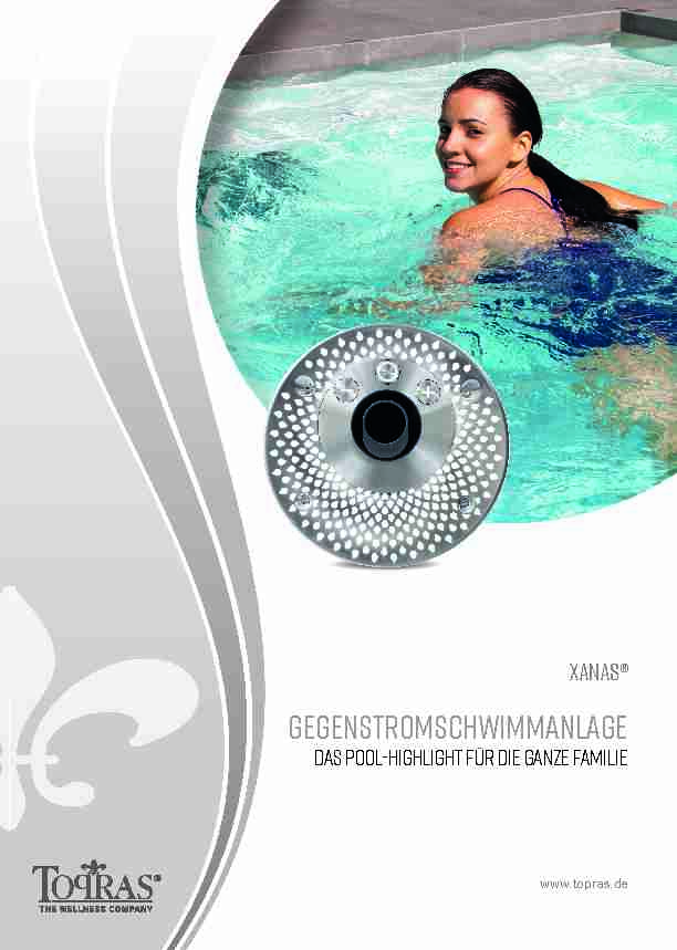 TOPRAS Broschüre Gegenstromschwimmanlage XANAS