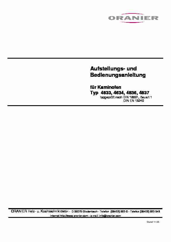 [PDF] und Bedienungsanleitung - Ofenexpertede