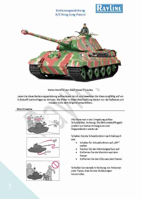 [PDF] Bedienungsanleitung R/C Heng Long Panzer