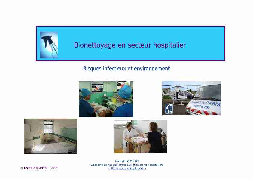 Bionettoyage en secteur hospitalier