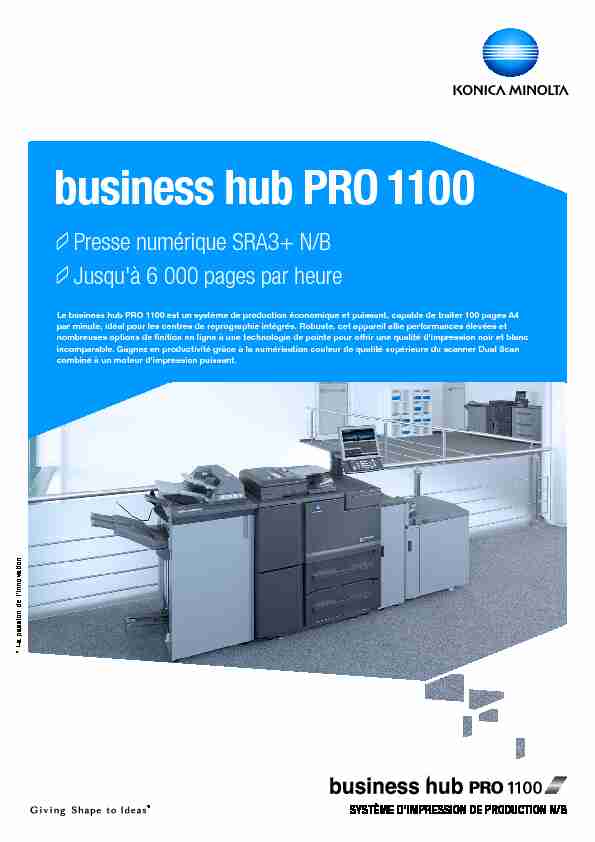 [PDF] business hub PRO 1100 - Est Multicopie