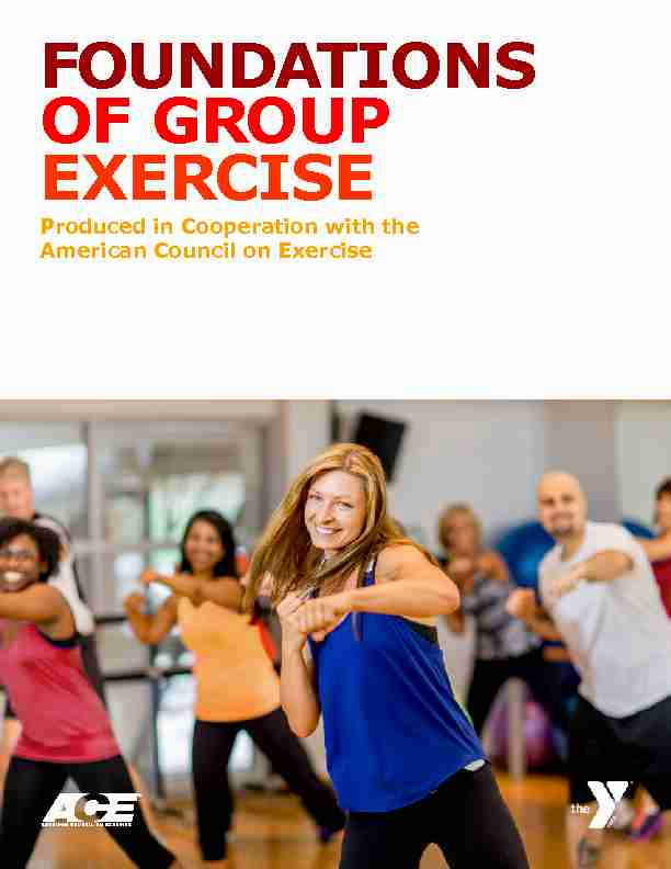 [PDF] FOUNDATIONS OF GROUP EXERCISE