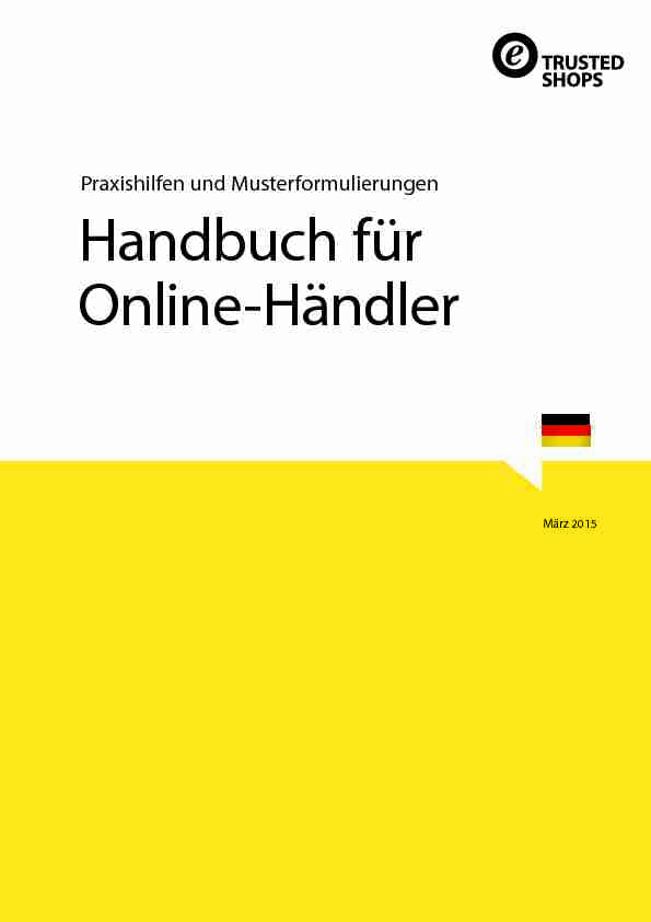 [PDF] Trusted Shops Praxishandbuch - Trusted Shops Legal Services