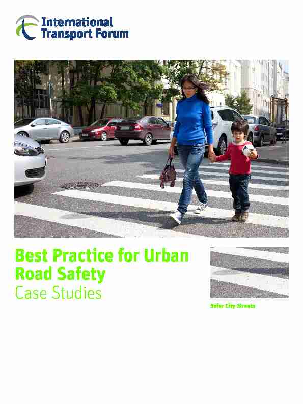 Best Practice for Urban Road Safety Case Studies