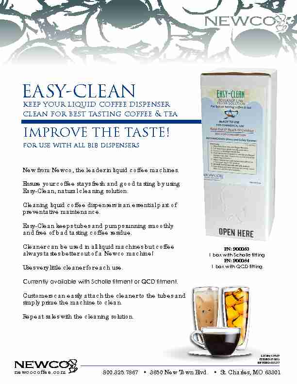 EASY CLEAN CUTSHEET 123107 REV051517.indd