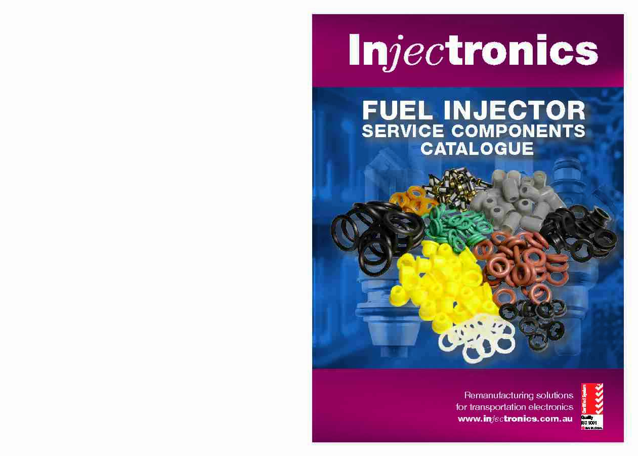 fuel injector - service components catalogue