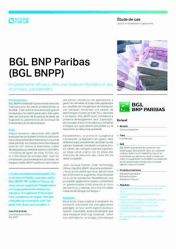 BGL BNP Paribas (BGL BNPP)