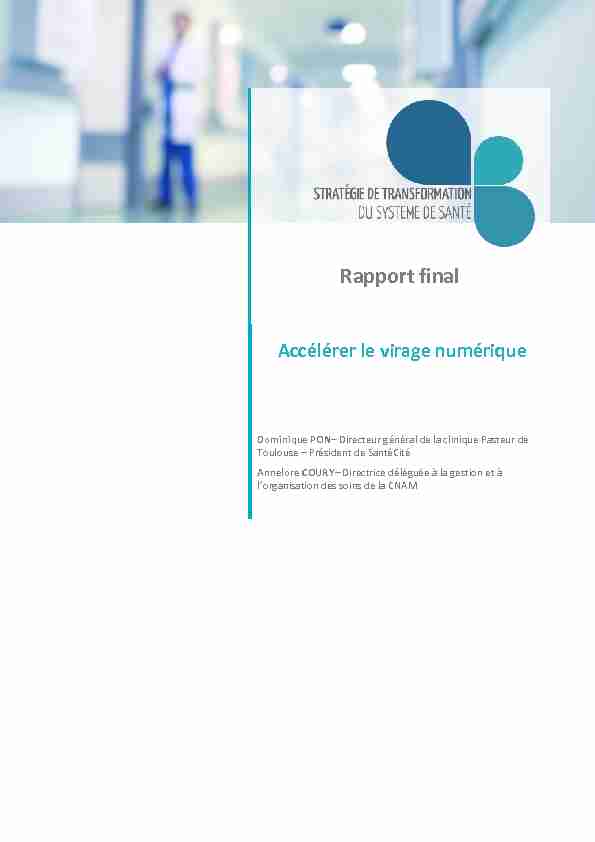 Accélérer le virage numérique - Rapport final