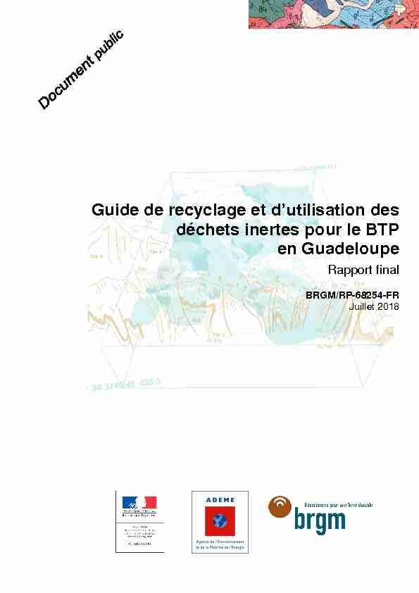 Guide de recyclage et dutilisation des déchets inertes pour le BTP