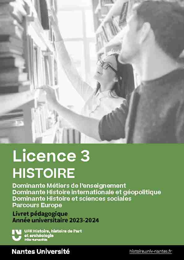Licence 3 - HISTOIRE