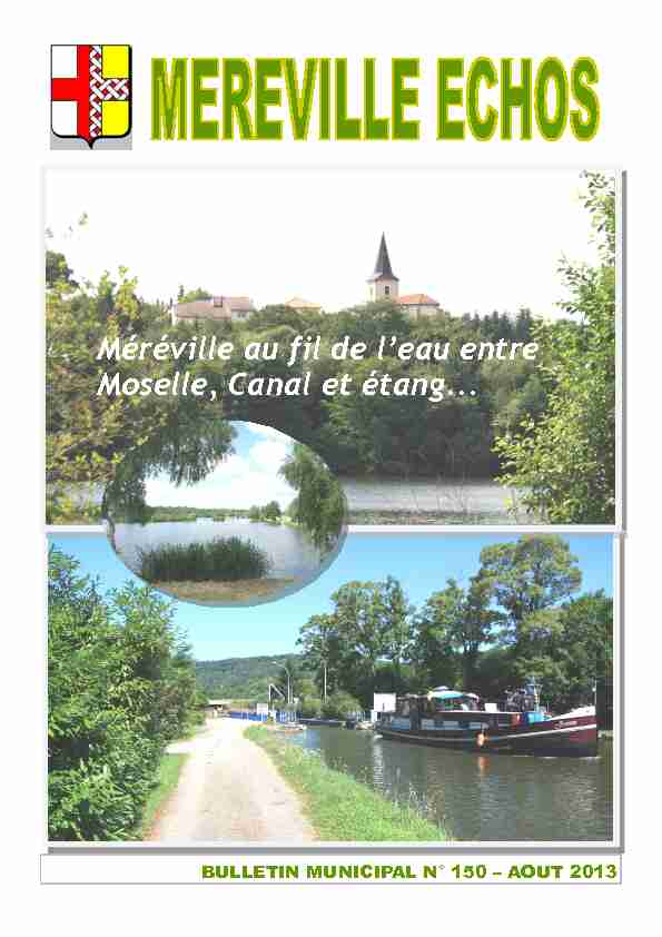 Méréville au fil de leau entre Moselle Canal et étang
