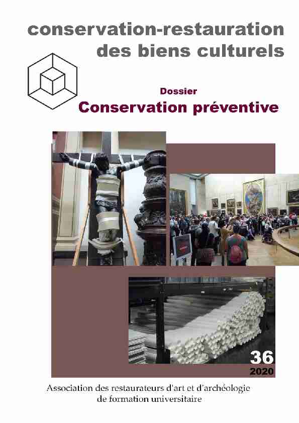 Conservation-restauration des biens culturels - CRBC 36
