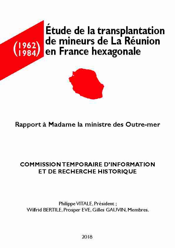 Étude de la transplantation de mineurs de La Réunion en France