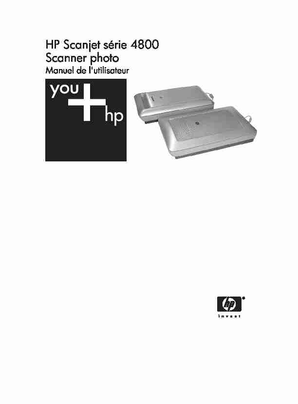 HP Scanjet série 4800 Scanner photo - Manuel de lutilisateur
