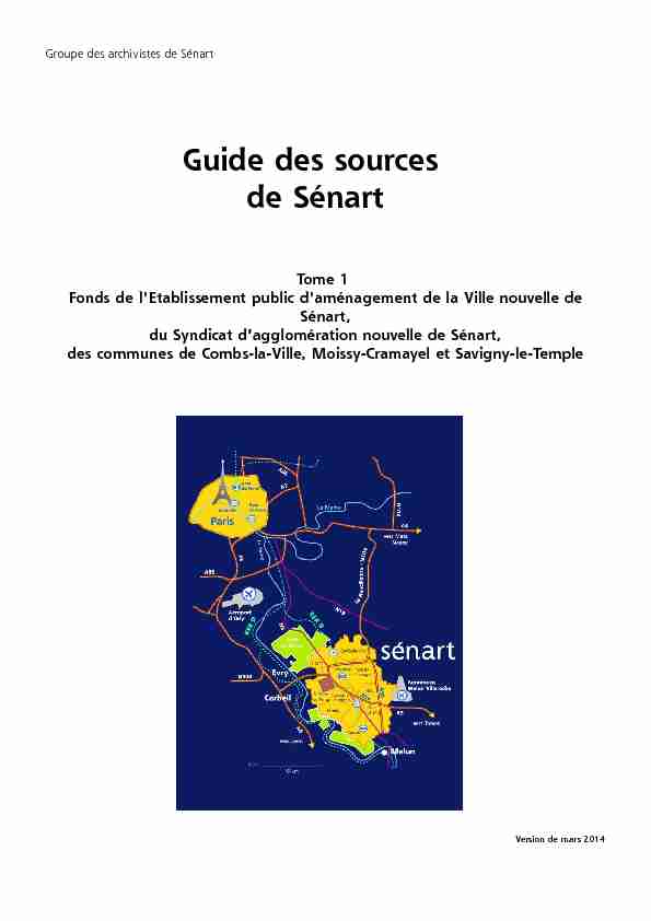 Guide des sources de Sénart