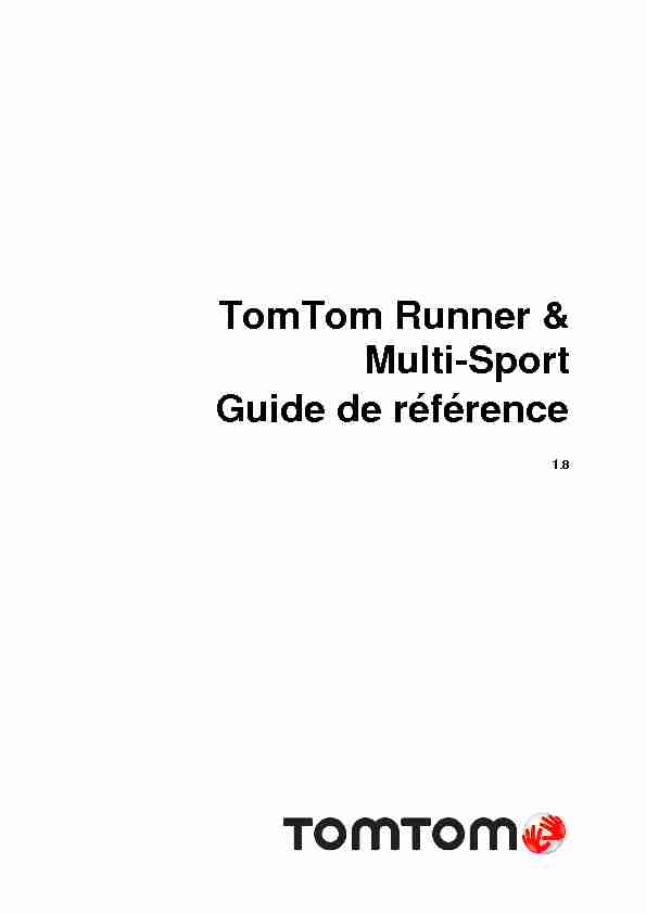 TomTom Runner & Multi-Sport Guide de référence
