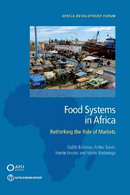 Food Systems in Africa: Rethinking the Role of Markets