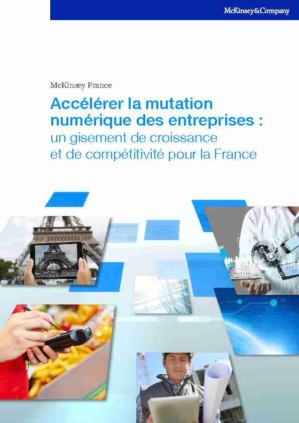 McKinsey France - Accélérer la mutation numérique des entreprises