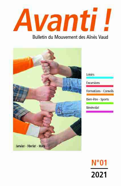 Bulletin du Mouvement des Aînés Vaud