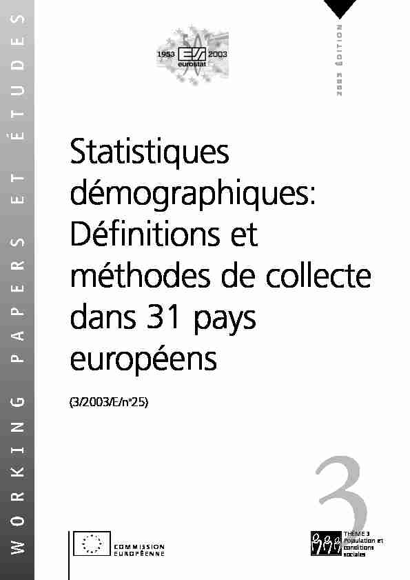 [PDF] STATISTIQUES DÉMOGRAPHIQUES - europaeu