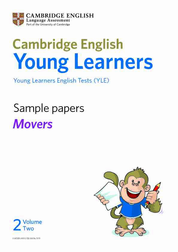 [PDF] Movers - Cambridge English