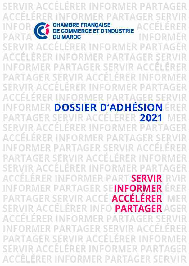 [PDF] DOSSIER DADHÉSION 2021 - Chambre Française de Commerce