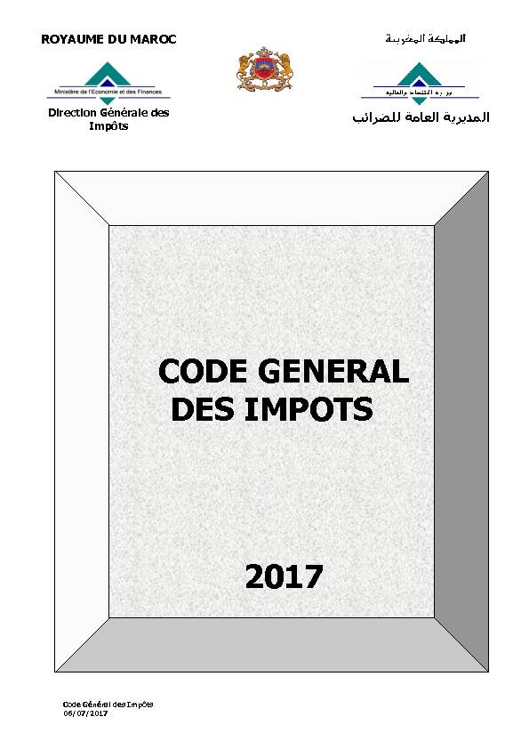[PDF] CODE GENERAL DES IMPOTS 2017 - LEconomiste