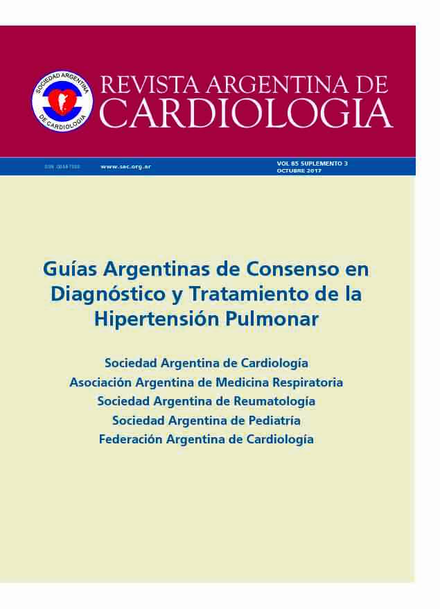 Guías Argentinas de Consenso en Diagnóstico y Tratamiento de la