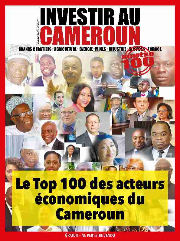 Le Top 100 des acteurs économiques du Cameroun