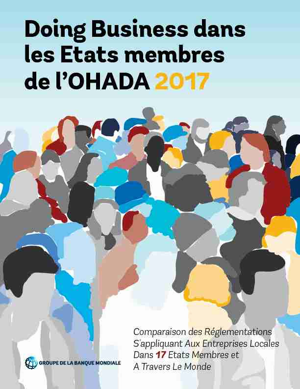 Doing Business dans les Etats membres de lOHADA 2017
