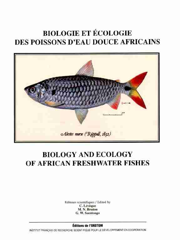 Biologie et écologie des poissons deau douce africains = Biology